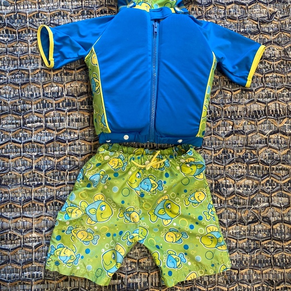 Swim Set - shorts and top w/floatie - Picture 2 of 2